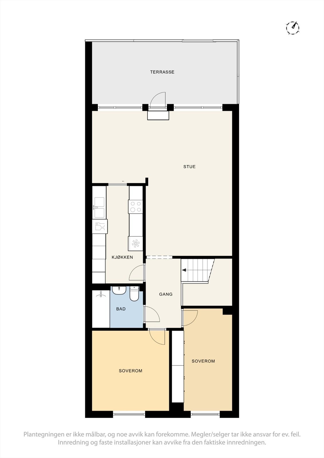 Plantegning, andre etasje. Galleribilde