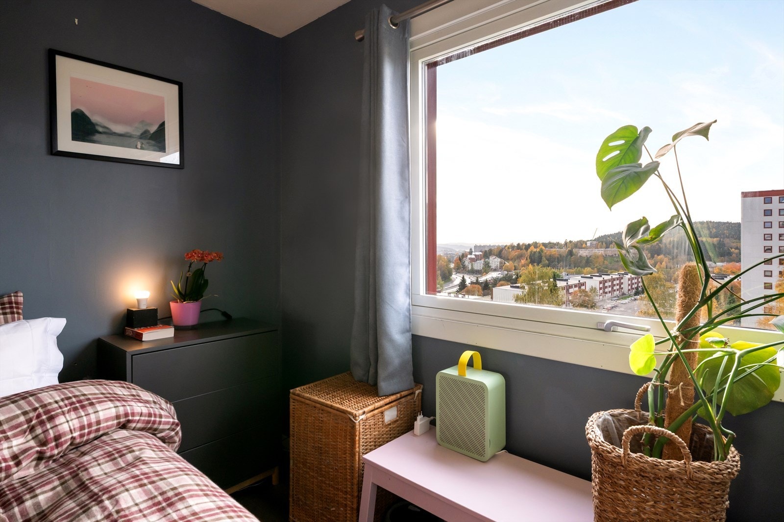 Hyggelig utsikt fra hovedsoverommet. Galleribilde