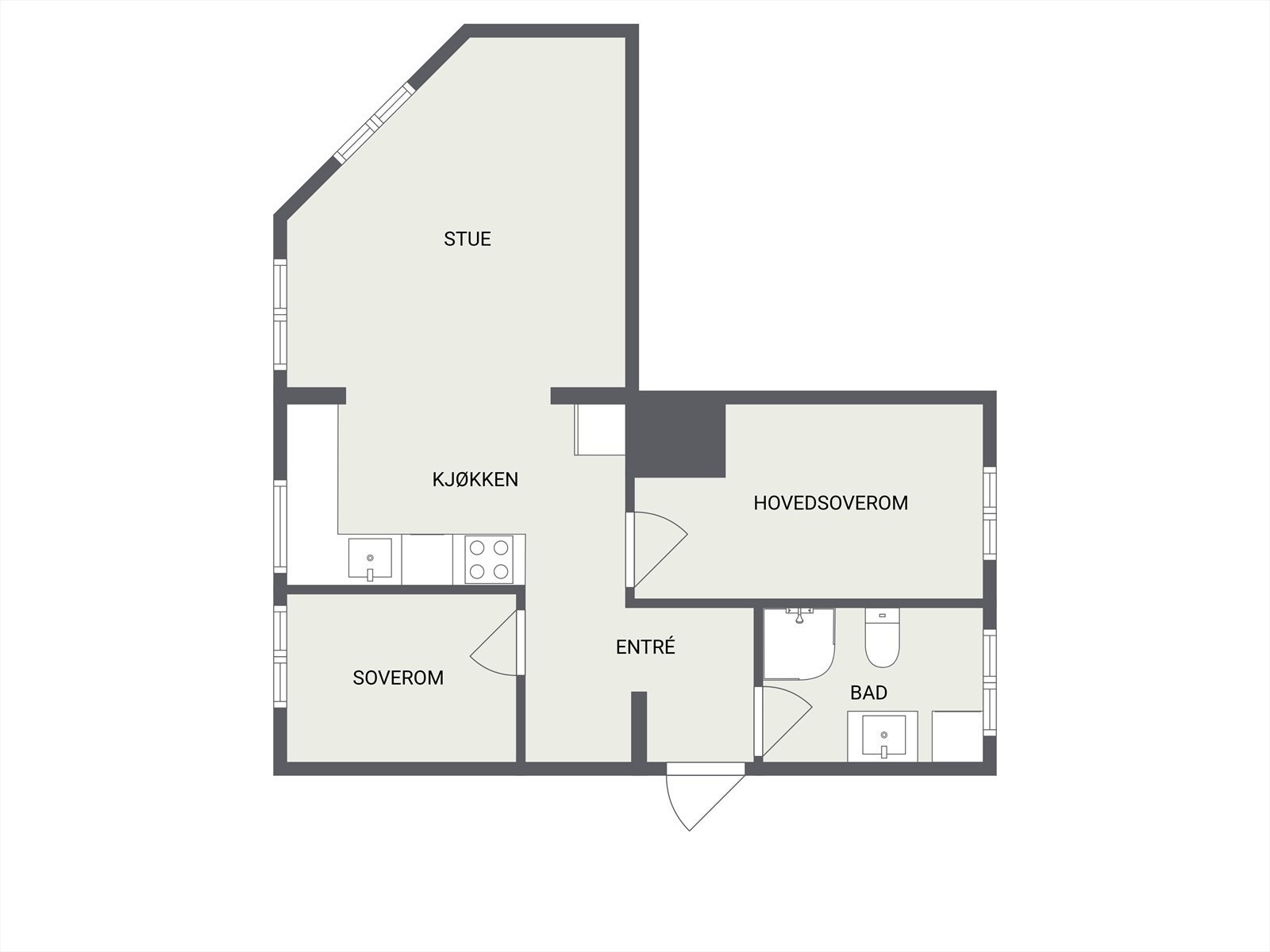 Plantegning - 1. etg. Galleribilde