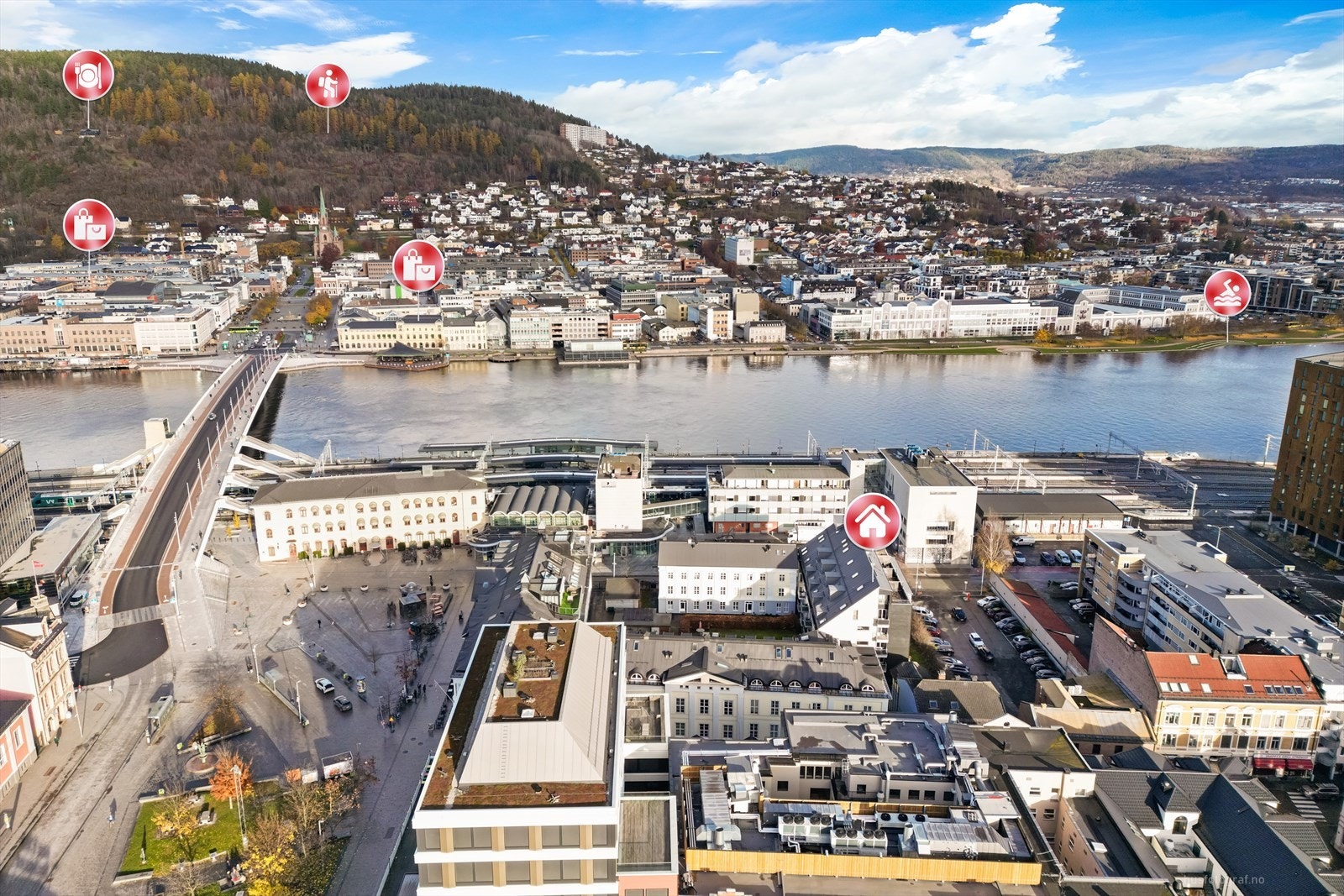 Her bor du svært sentralt med nærhet til "alt" Galleribilde