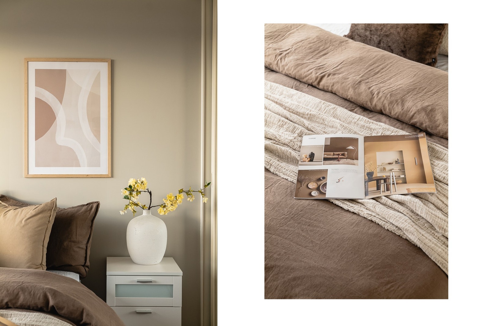 God plass til dobbeltseng, nattbord og garderobe. Galleribilde