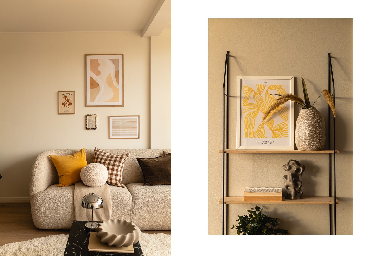 Behagelige fargetoner skaper en koselig atmosfære. Galleribilde