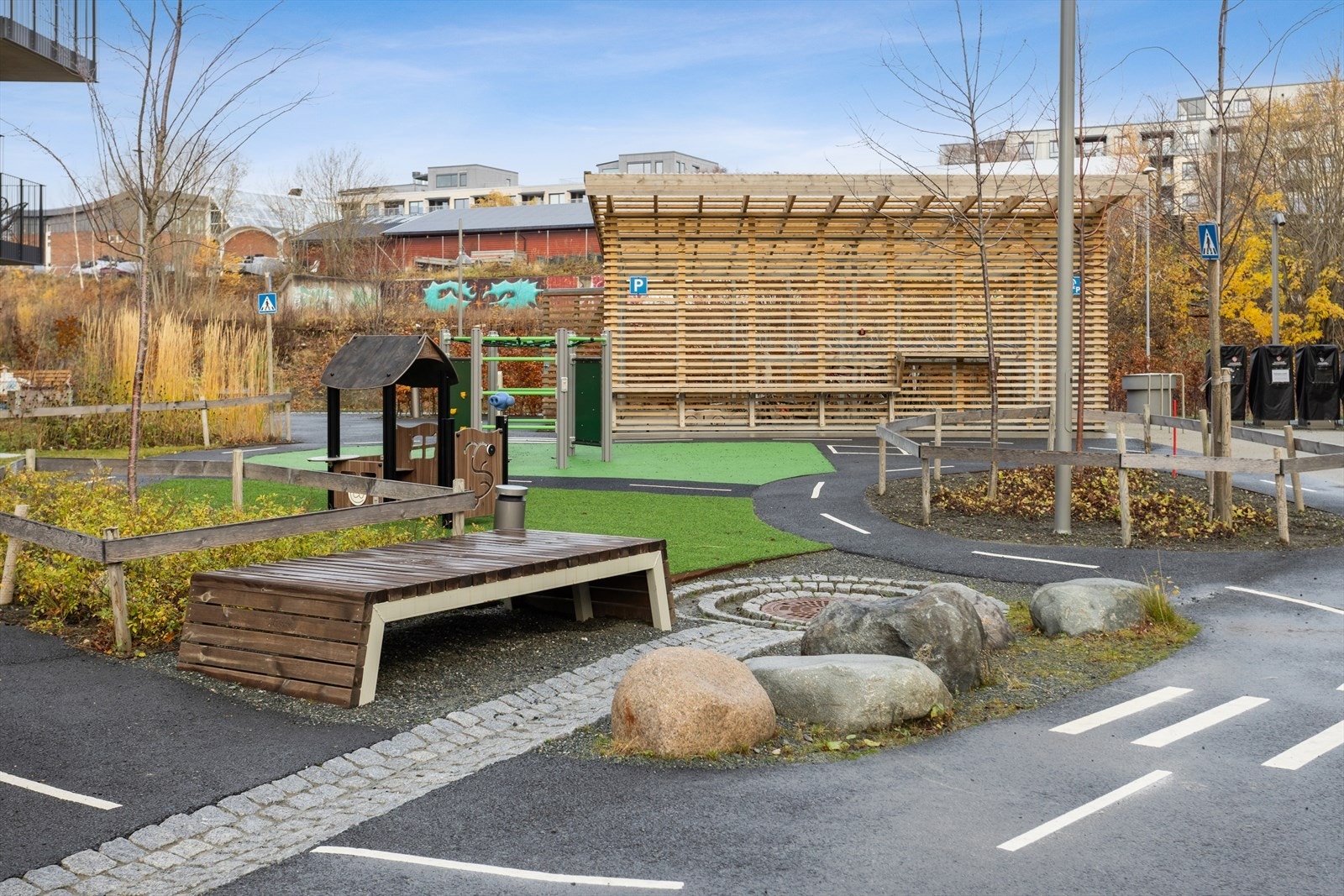 Lilleby byr på mange flotte fellesområder mellom bebyggelsen Galleribilde