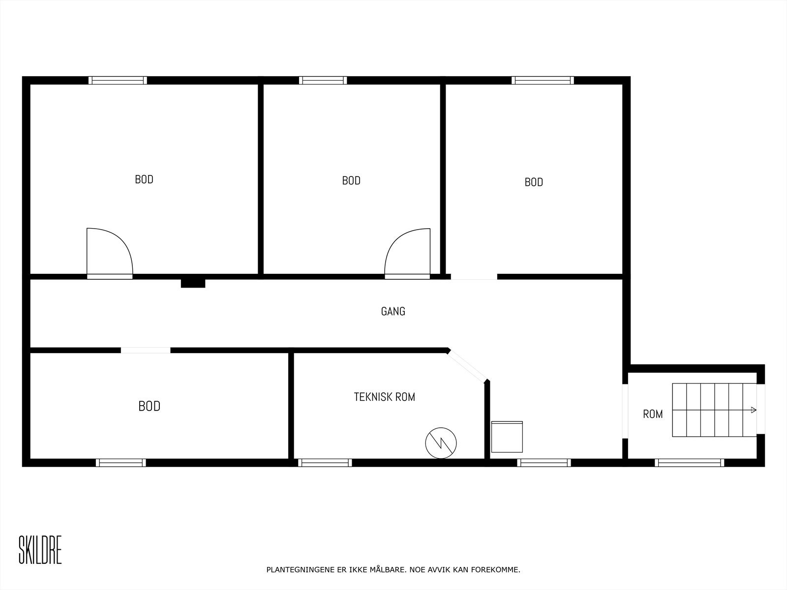 Plantegning kjeller. Galleribilde