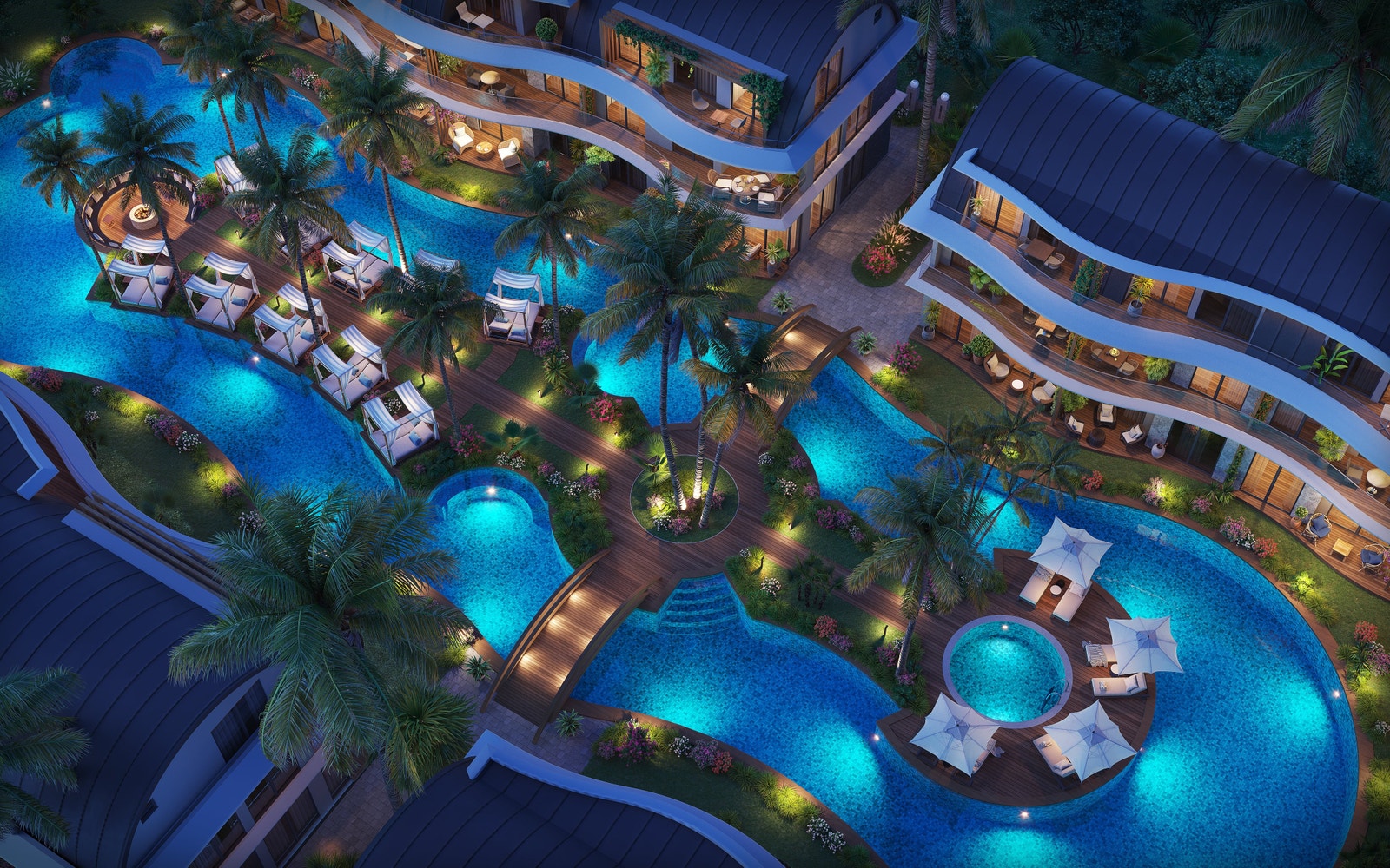 The Maris Lagoon at night Galleribilde