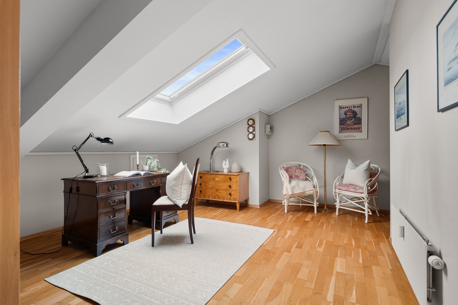 Kontoret er på 11 kvadratmeter. Galleribilde