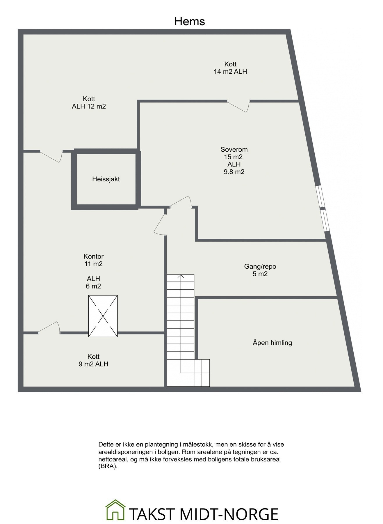 Planskisse - Hems. Galleribilde