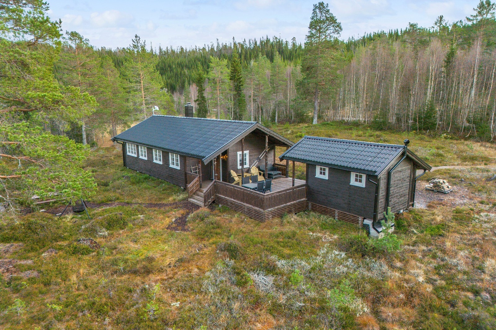 Terrenget rundt består av naturtomt Galleribilde