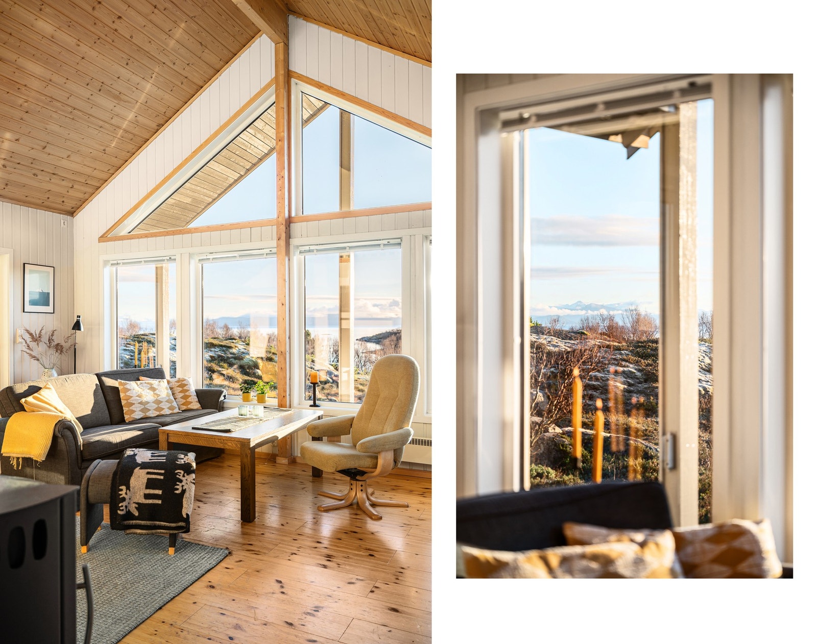 Store vindusflater slipper naturen inn i stua! Galleribilde