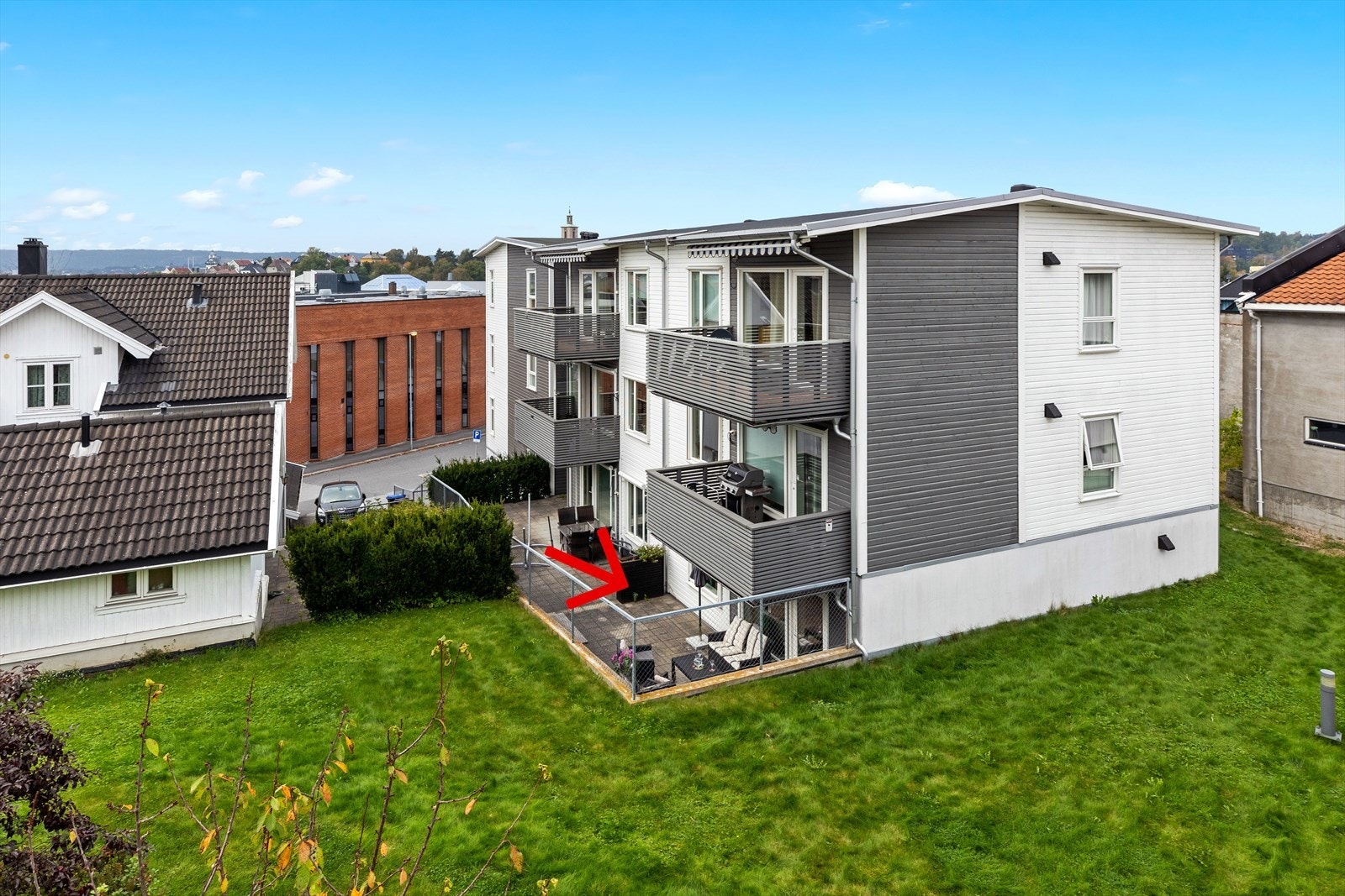 Sydvestvendt terrasse på 24 kvm Galleribilde