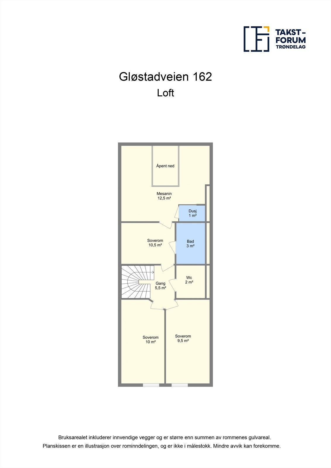 Planskisse loft Galleribilde