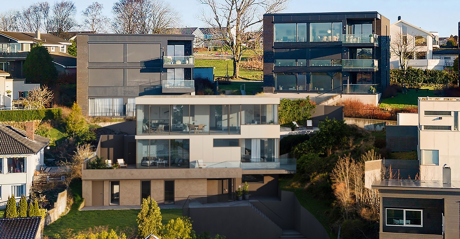 Eiendommen har unik beliggenhet, fint plassert i høyden slik at både sol og panoramautsikt ivaretas på beste måte. (Illustrasjonsfoto) Galleribilde