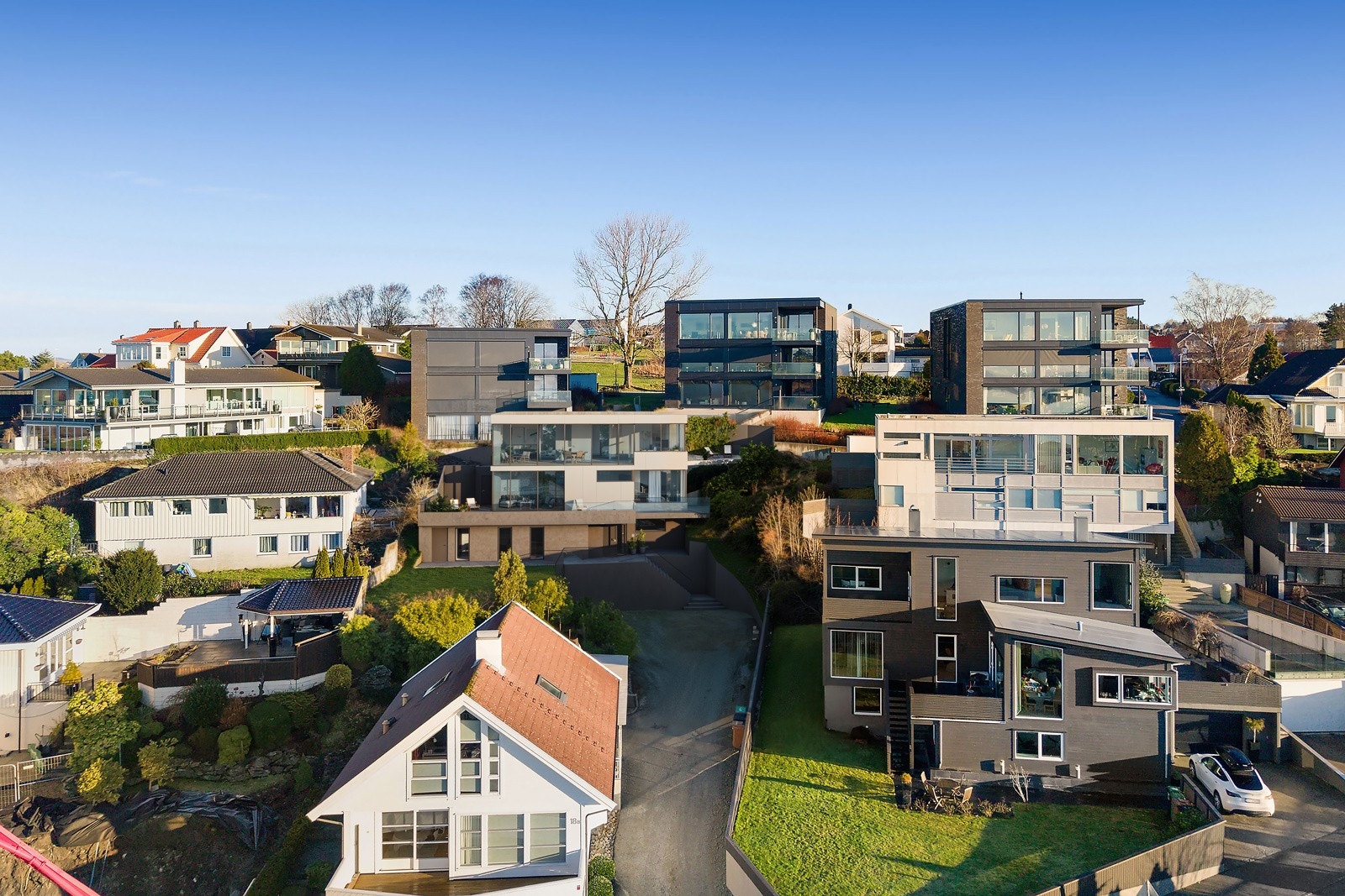 Det er tegnet inn et spennende prosjekt, som nye eiere nå kan videreutvikle. Bildet viser illustrasjon basert på tegningsgrunnlag. Galleribilde