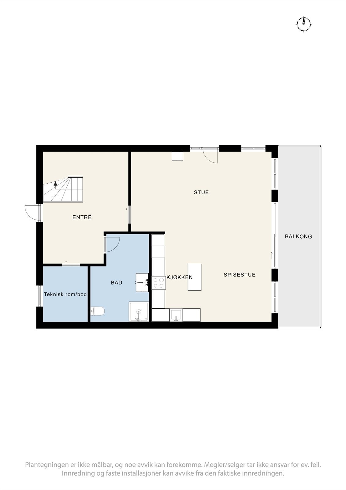 Planløsning 1. etg. Galleribilde