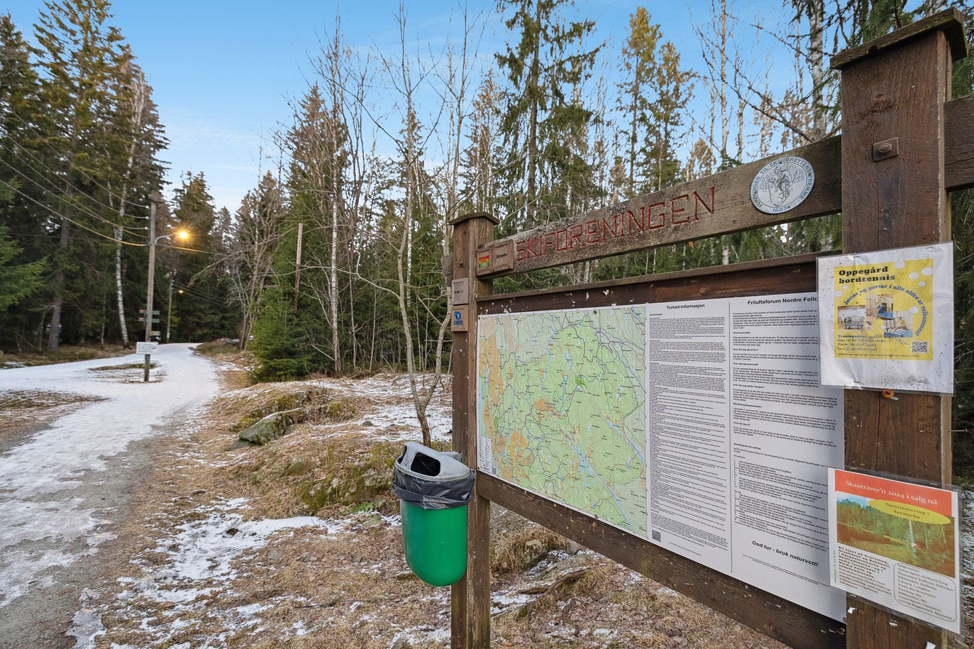 Flere flotte turområder i nærheten - blant annet lysløypa i Østmarka, som byr på naturopplevelser året rundt Galleribilde