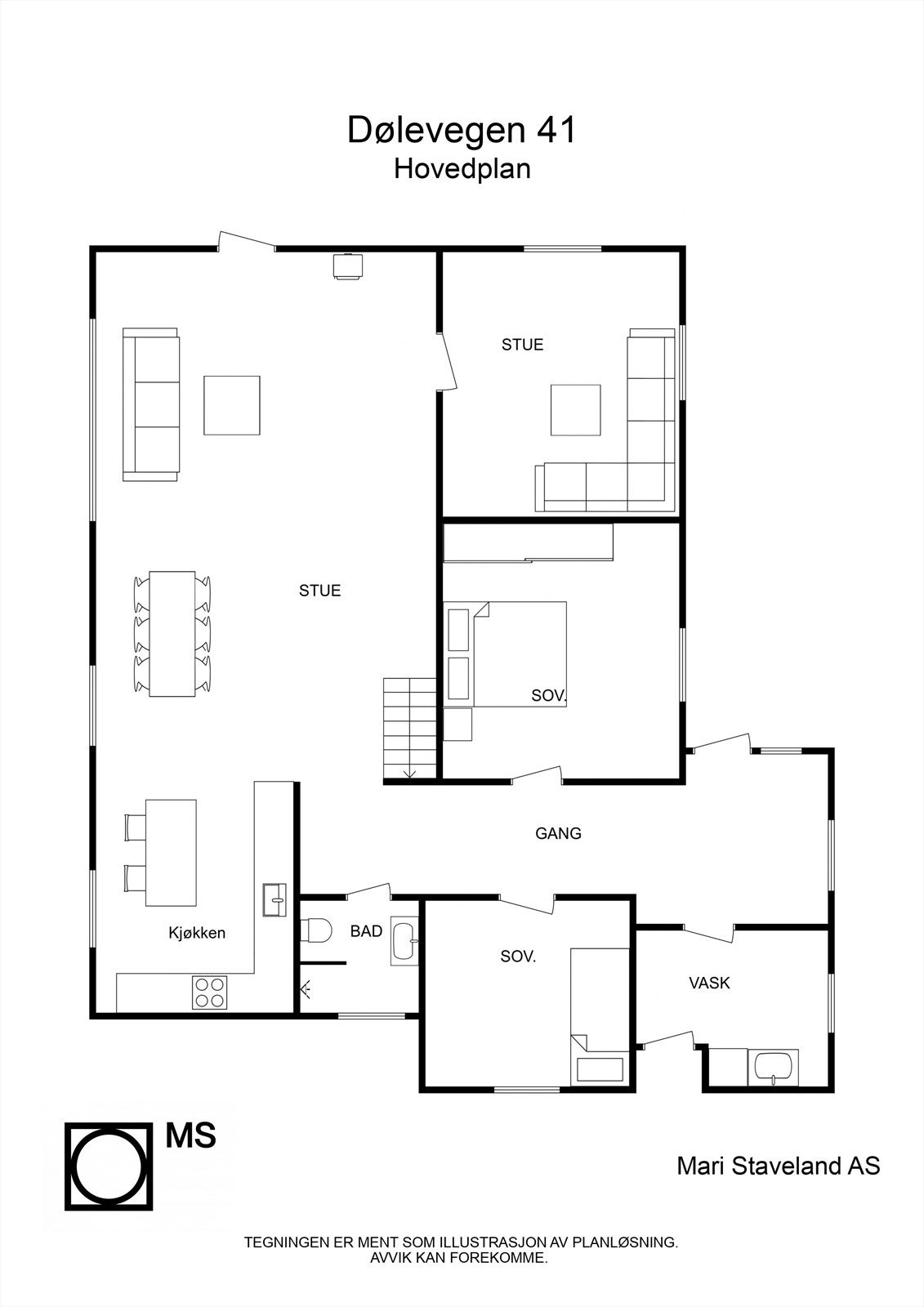 Plantegning hovedplan Galleribilde