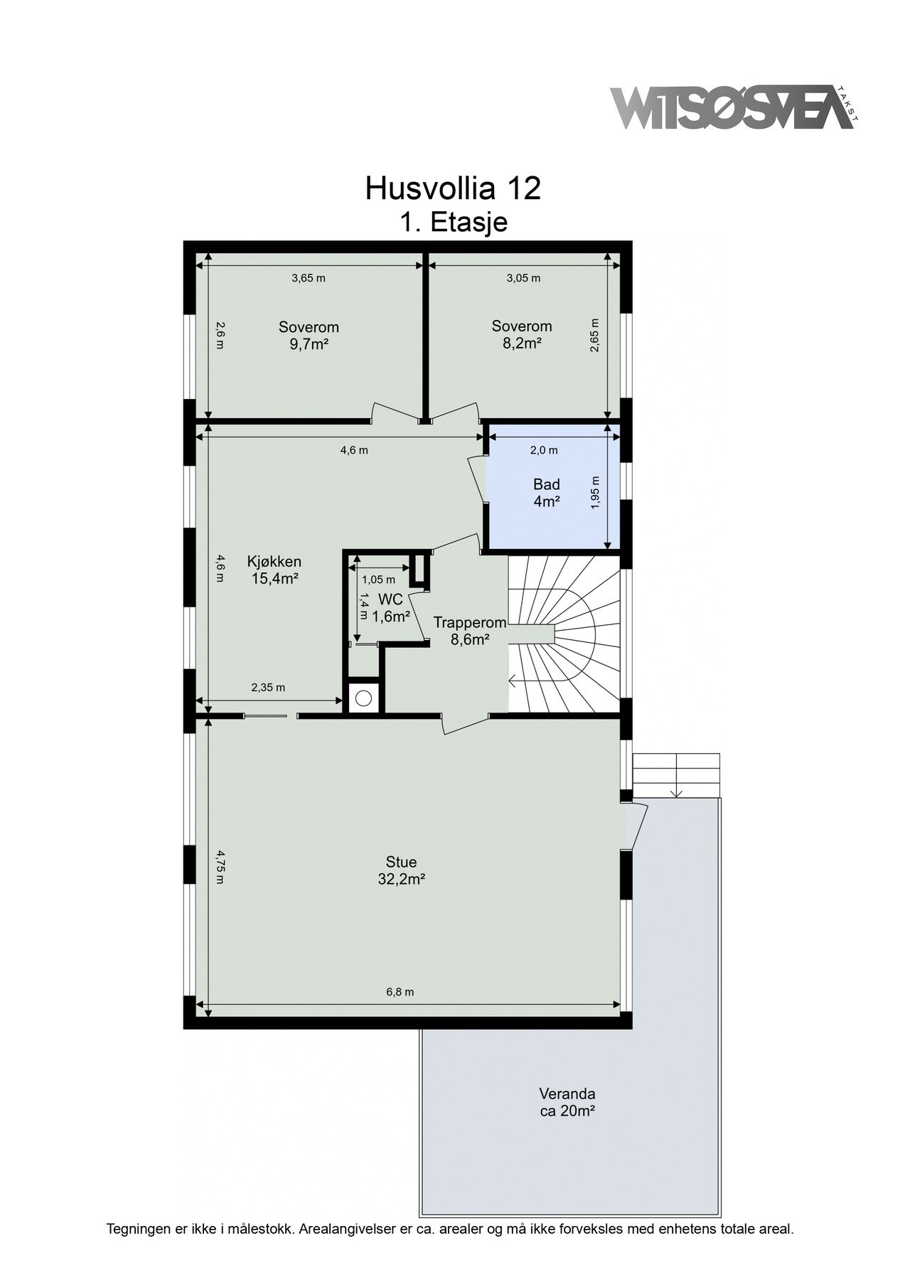 Planskisse 1. etasje. Galleribilde