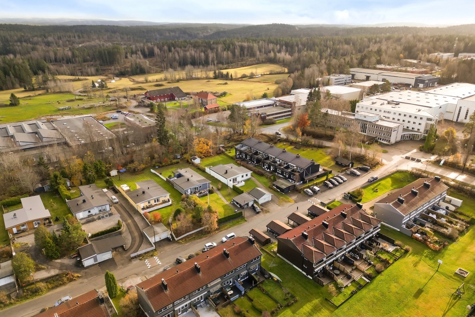 I skogholtet bak finner du fine turområder, blant annet til Doggebu speiderhytte Galleribilde