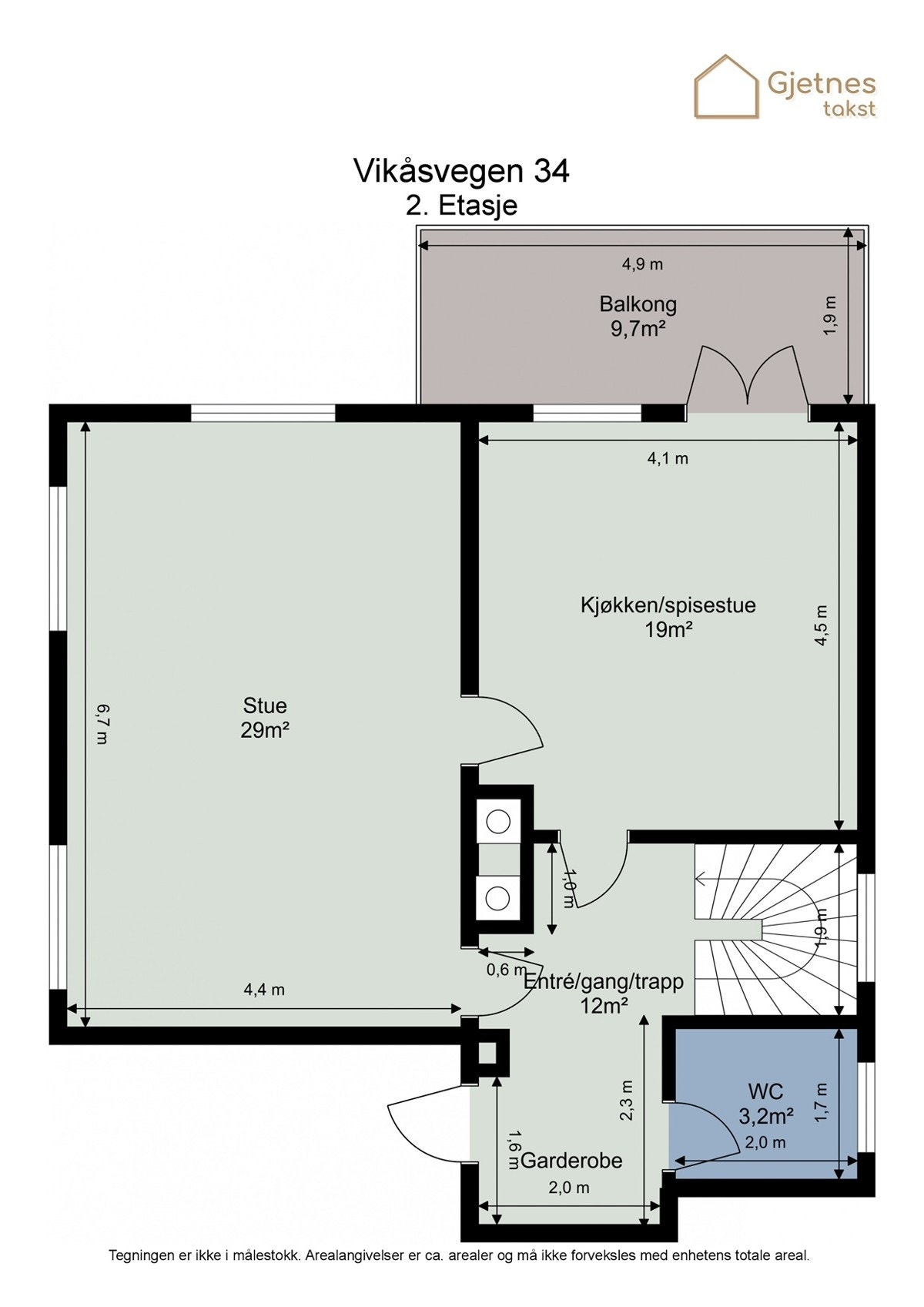 Plantegning 2.etasje Galleribilde