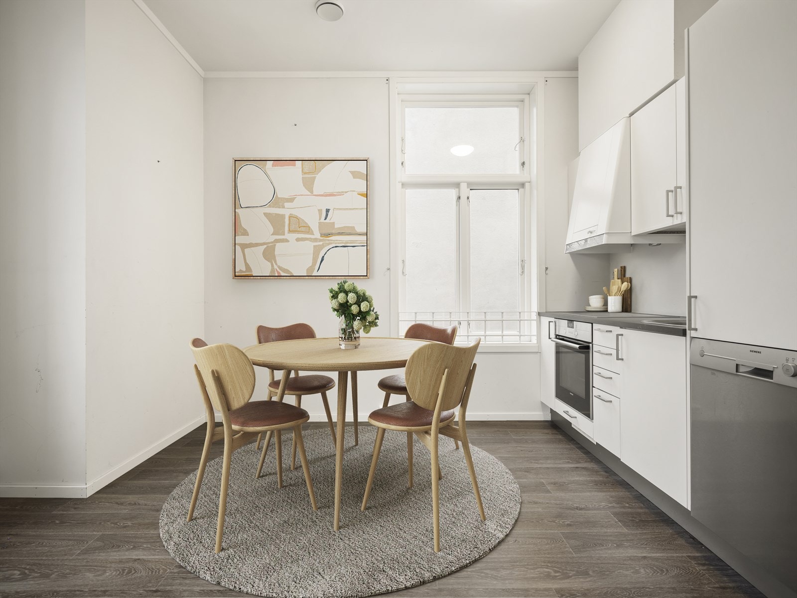 Digitalstylet- Illustrasjonsbilde med digitale møbler som viser mulig møblering av rommet Galleribilde