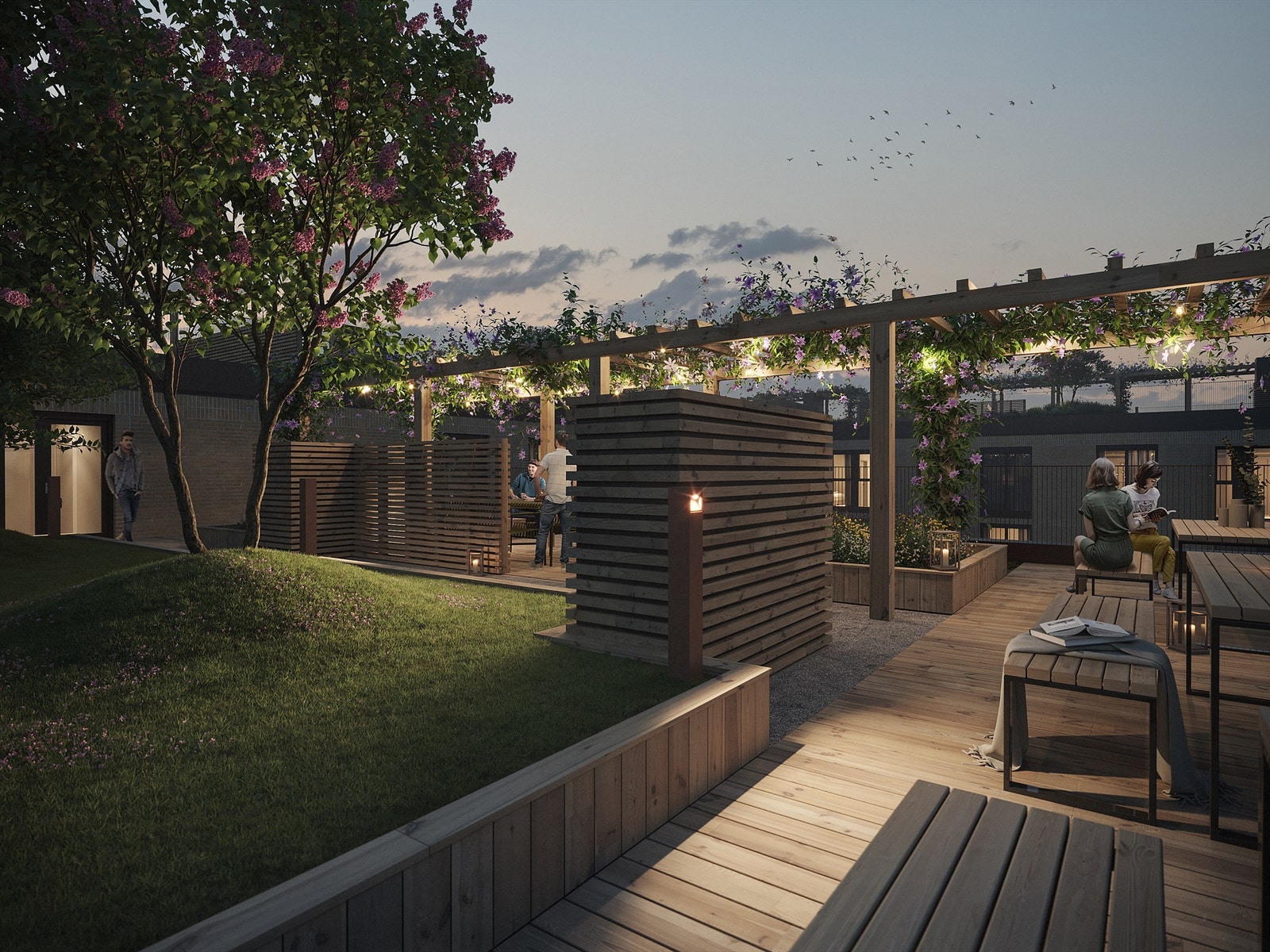 I blokk C har du tilgang til en fantastisk takterrasse Galleribilde