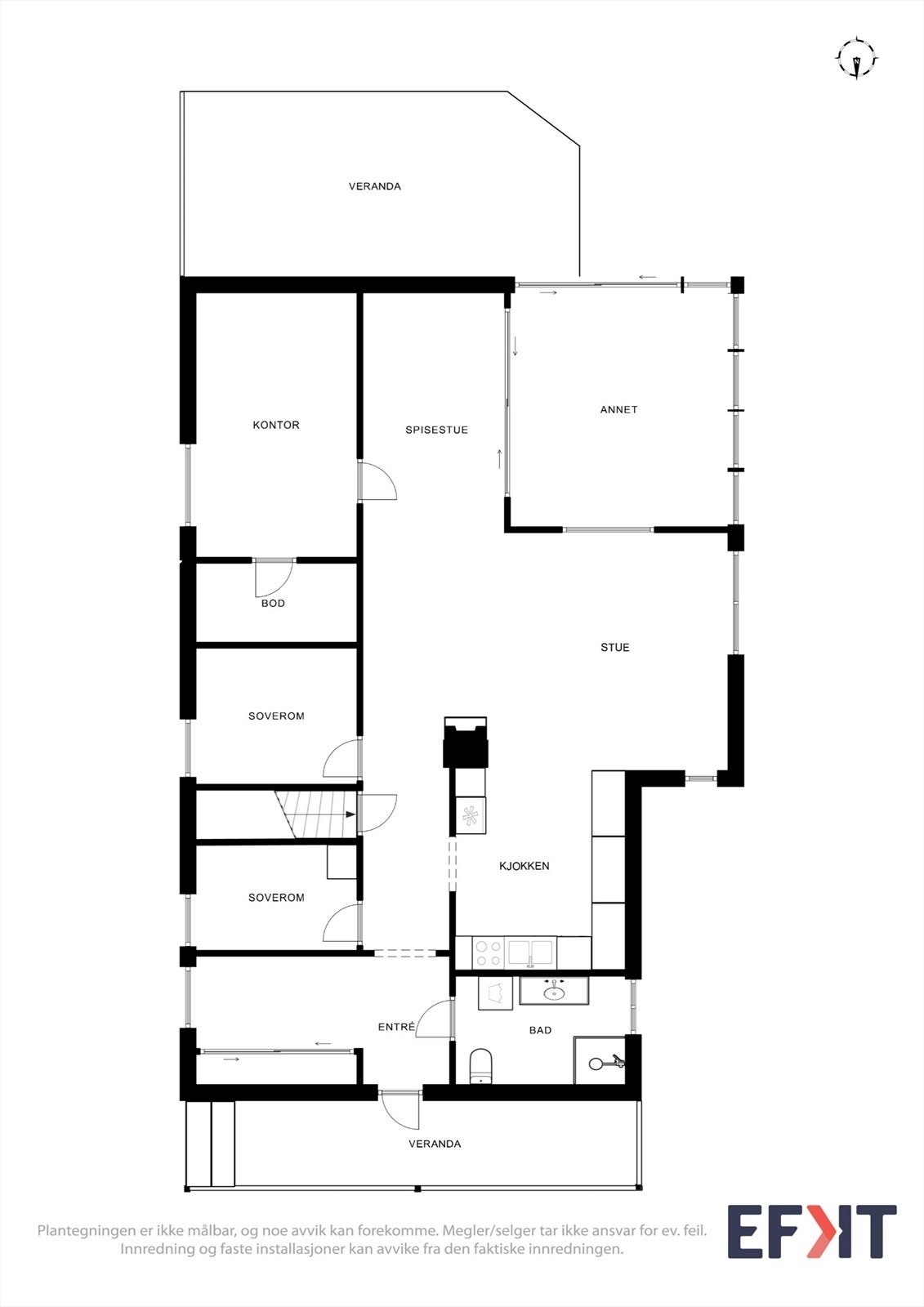Plantegning 1. etasje Galleribilde