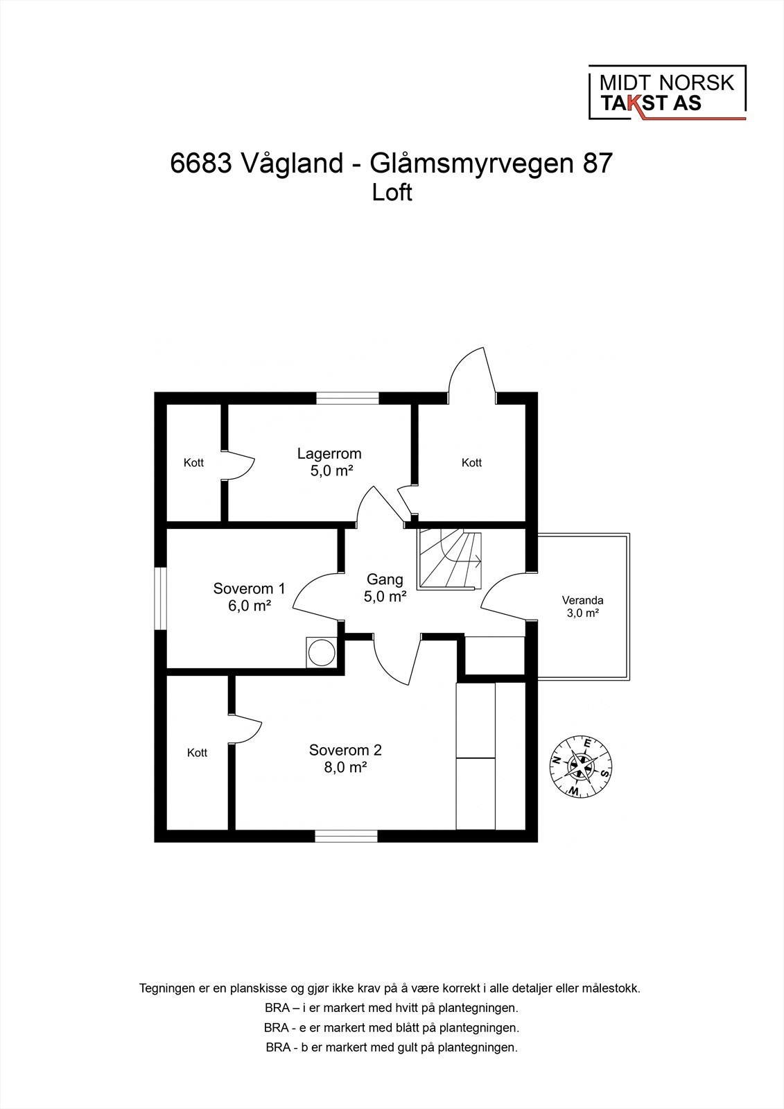 Plantegning loft Galleribilde