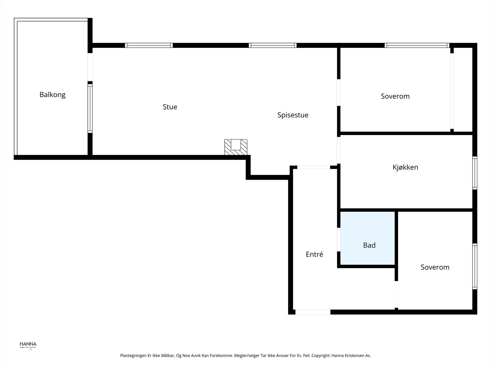 Plantegning av leiligheten Galleribilde