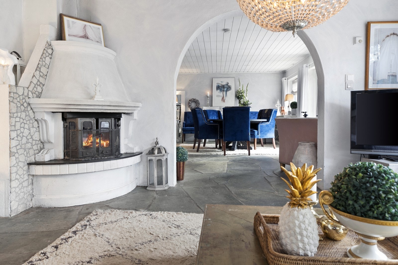 Oppdalskifer på gulv Galleribilde