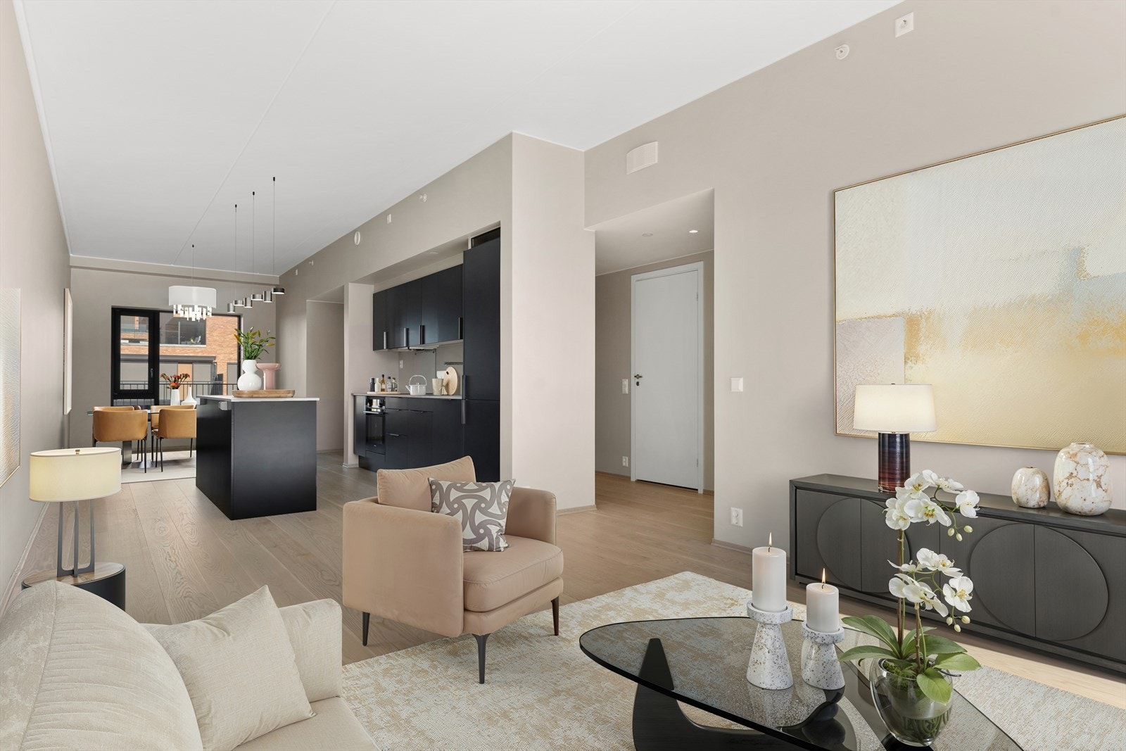 Velkommen til G.A.Stouslands vei 5! (Digitalt møblert bilde) Galleribilde