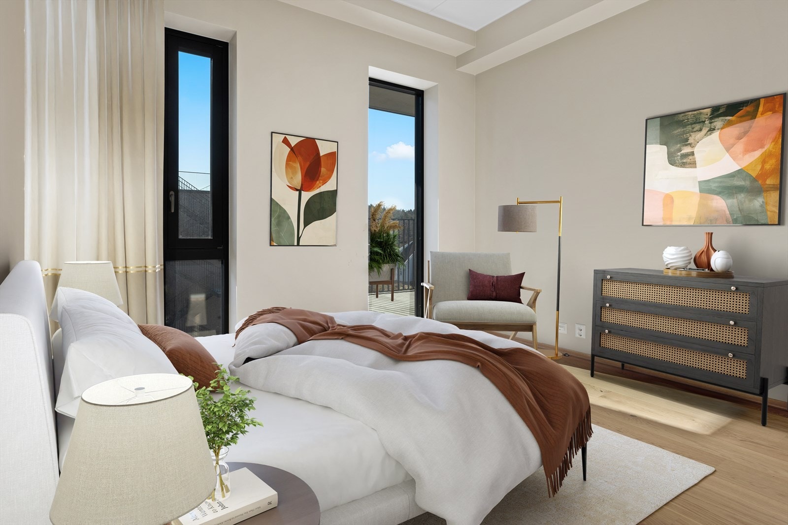 Hovedsoverommet (Digitalt møblert bilde) Galleribilde