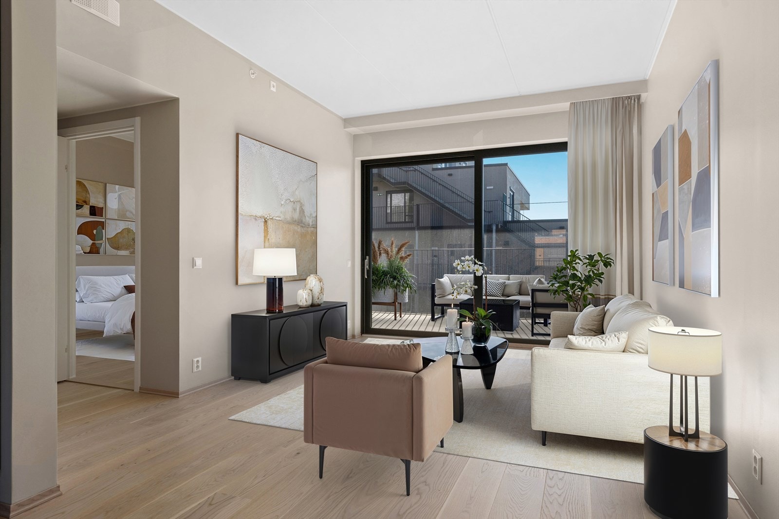 (Digitalt møblert bilde) Galleribilde