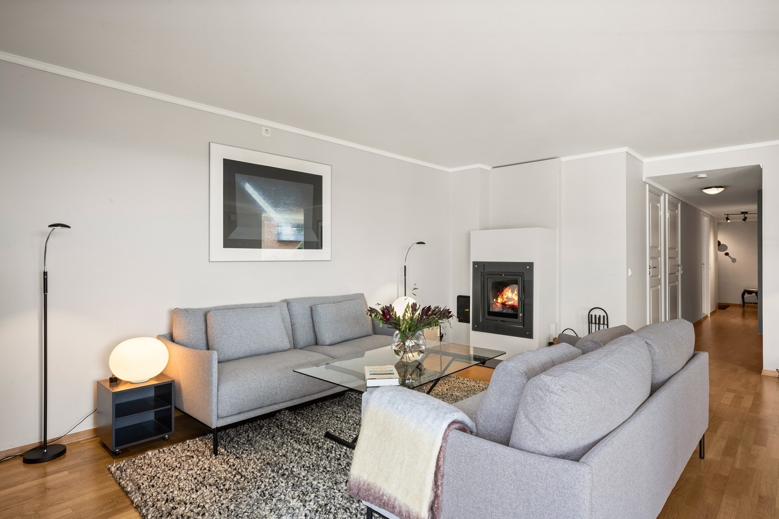 Koselig peis som gir varme og stemning Galleribilde