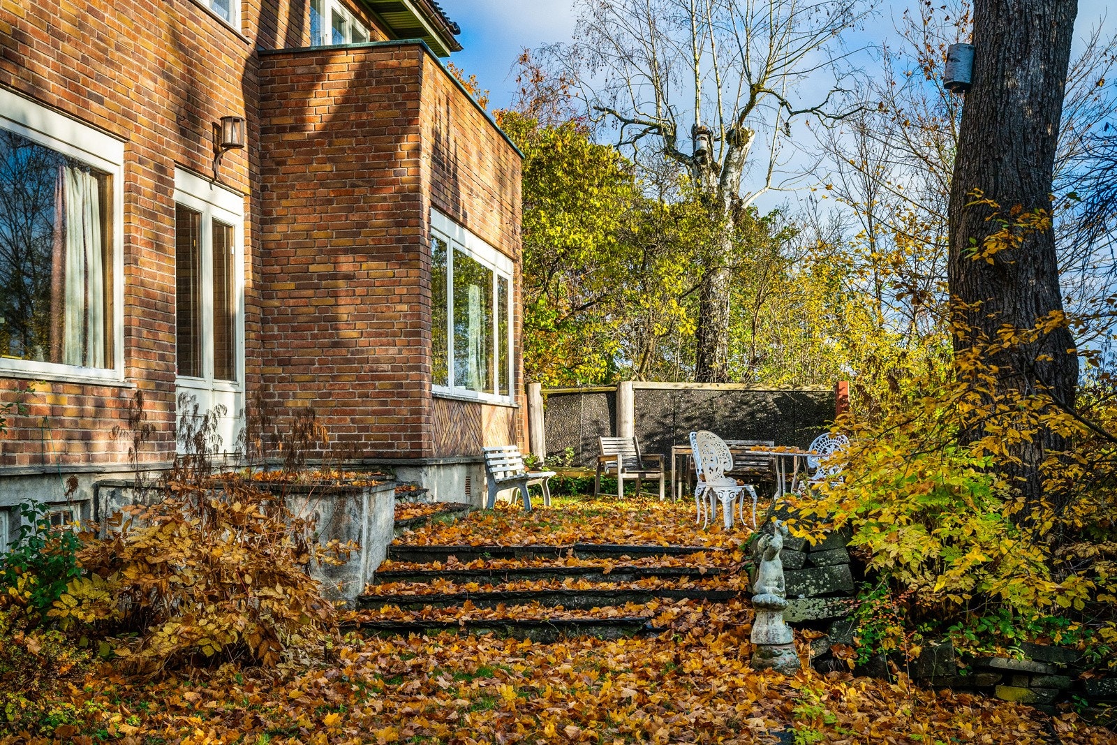 Flere uteplasser gir gode solforhold.