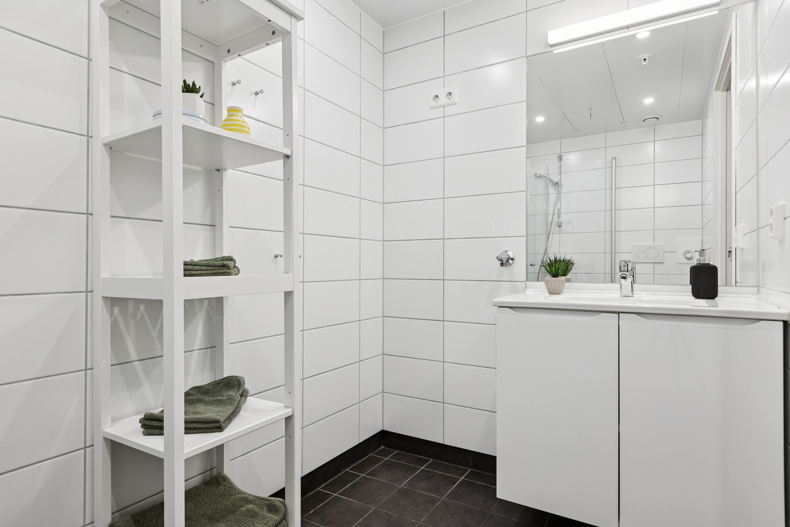 Her er det opplegg for vaskemaskin. Galleribilde