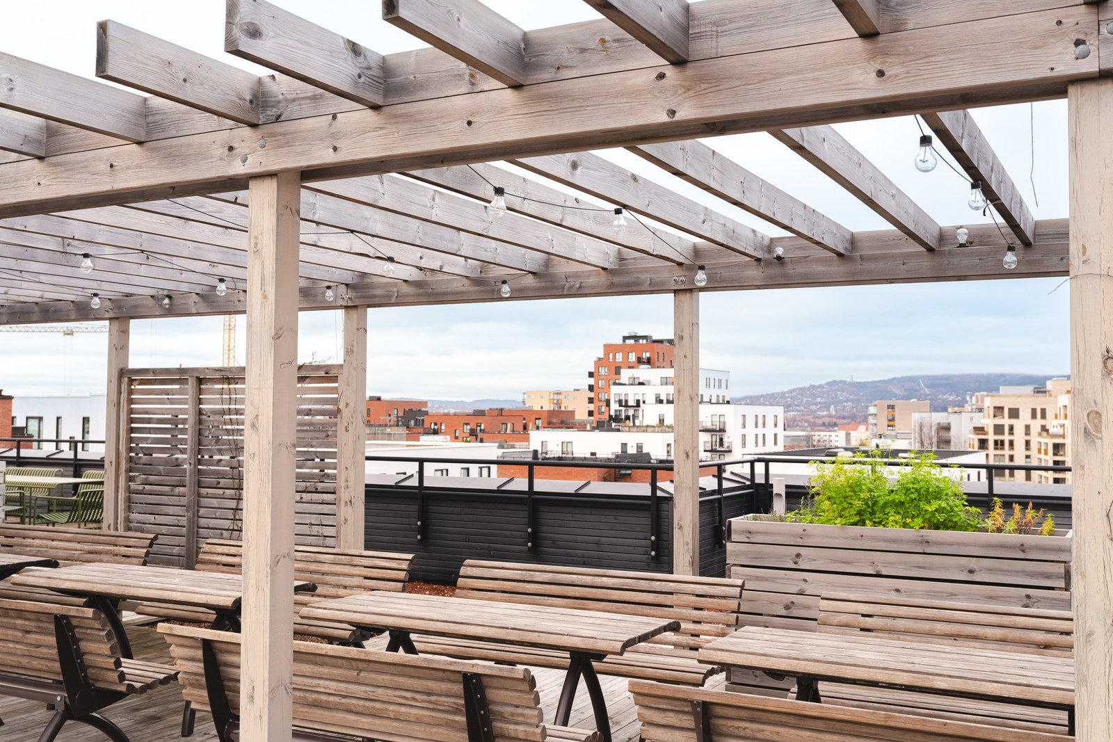 Pergola kan bookes til private arrangementer. Galleribilde