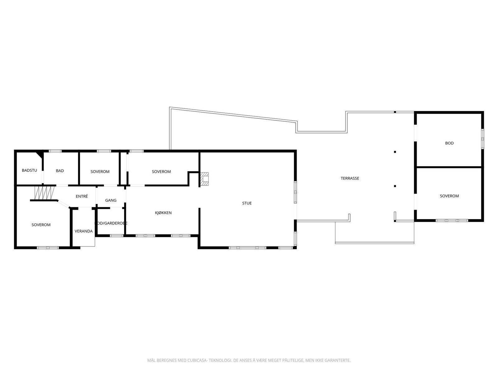 Plantegning hytte og anneks Galleribilde