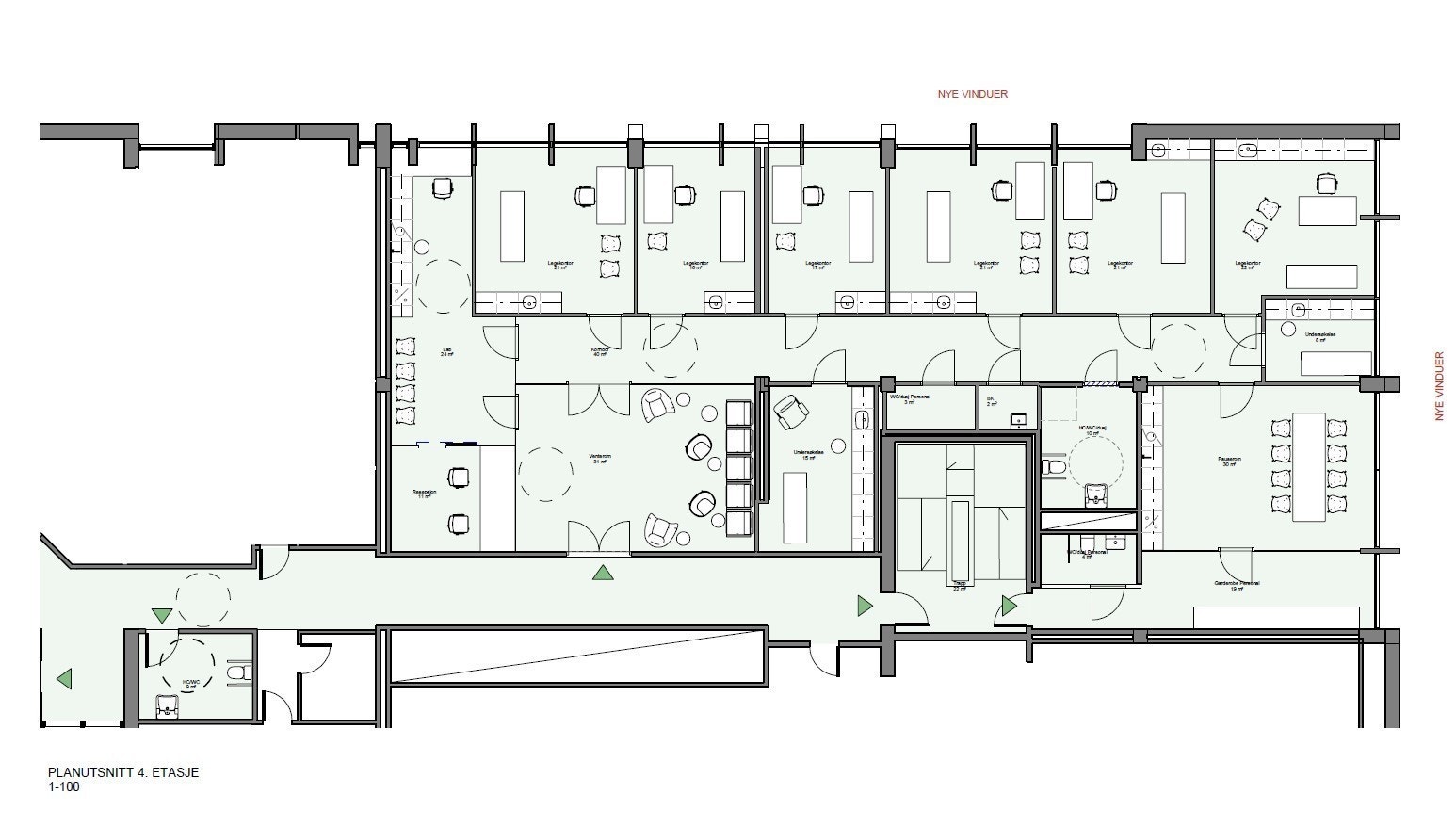 Eksempel på planløsning plan 4 Galleribilde