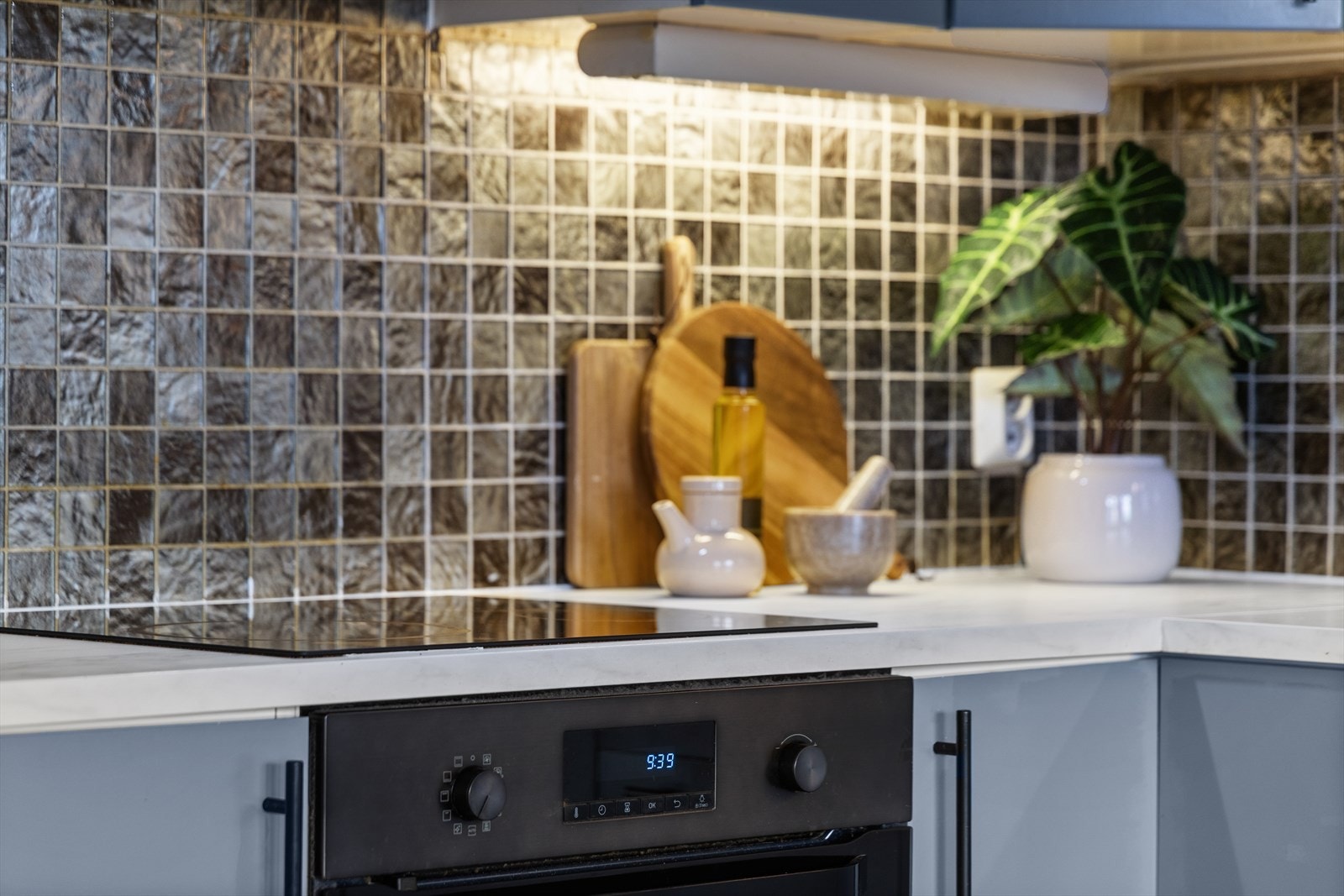 Kjøleskap, stekeovn, platetopp og oppvaskmaskin medfølger handelen Galleribilde