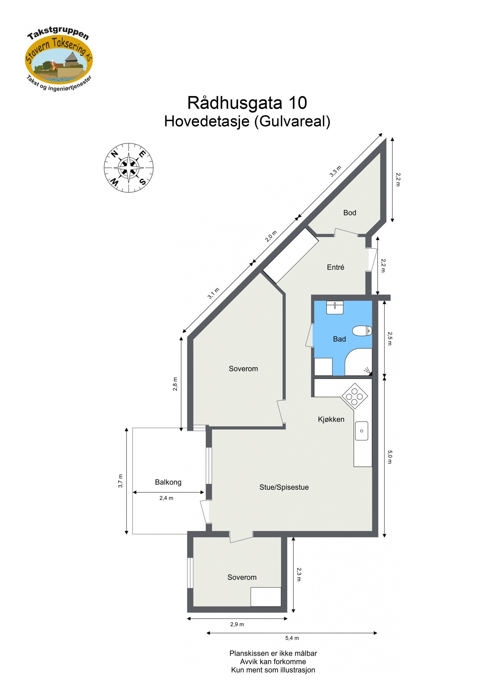 Alternativ planløsning som inkluderer to soverom Galleribilde