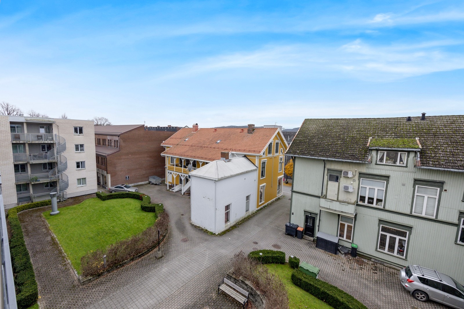 Utsikt fra balkongen - du bor midt i hjertet av Porsgrunn Galleribilde