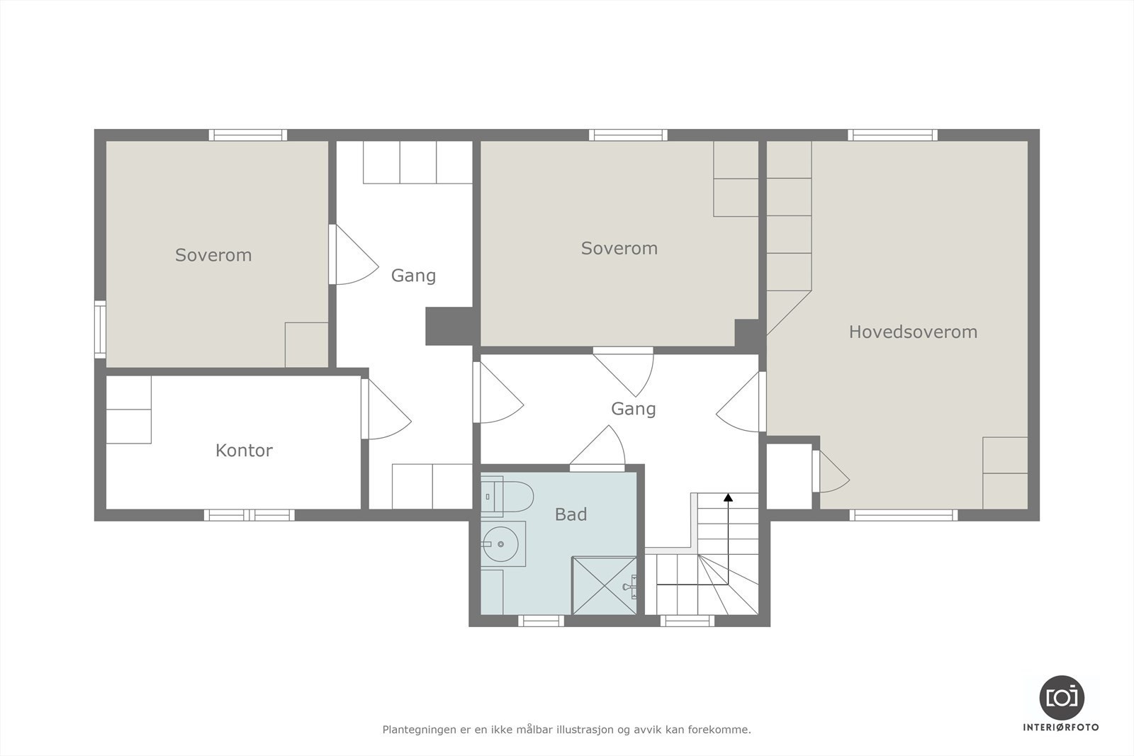 Plantegning 2. etasje Galleribilde