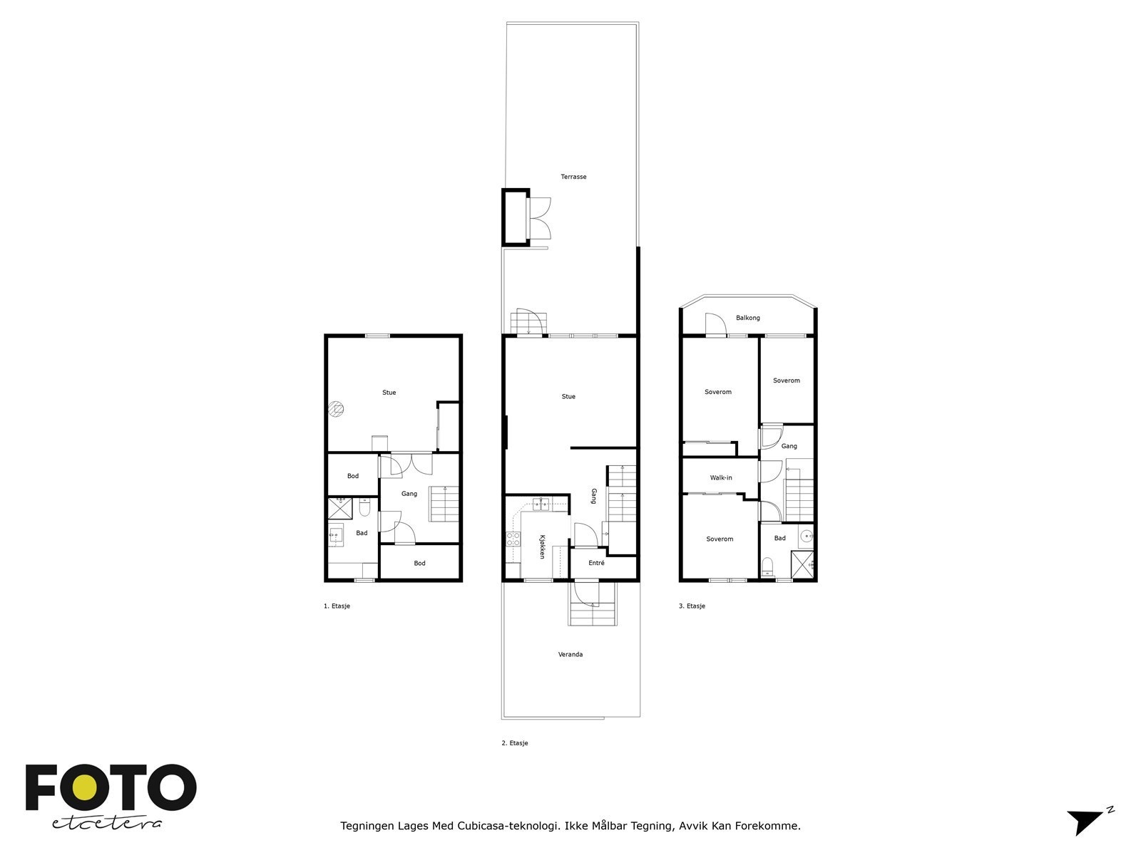 Plantegning alle etasjer Galleribilde