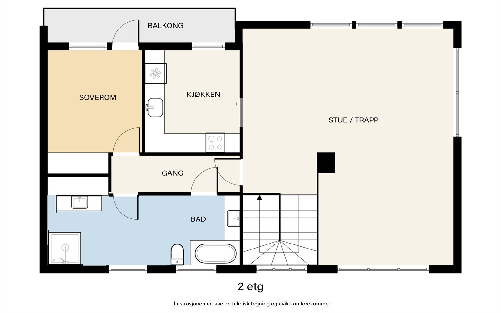 Plantegning - 2.etg. Galleribilde