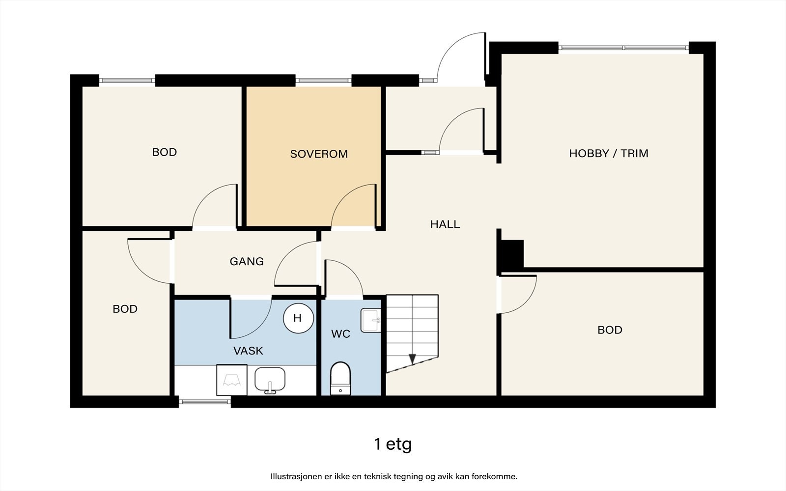 Plantegning - 1.etg. Galleribilde