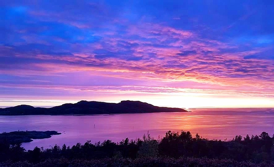 Privat bilde, vakker solnedgang Galleribilde