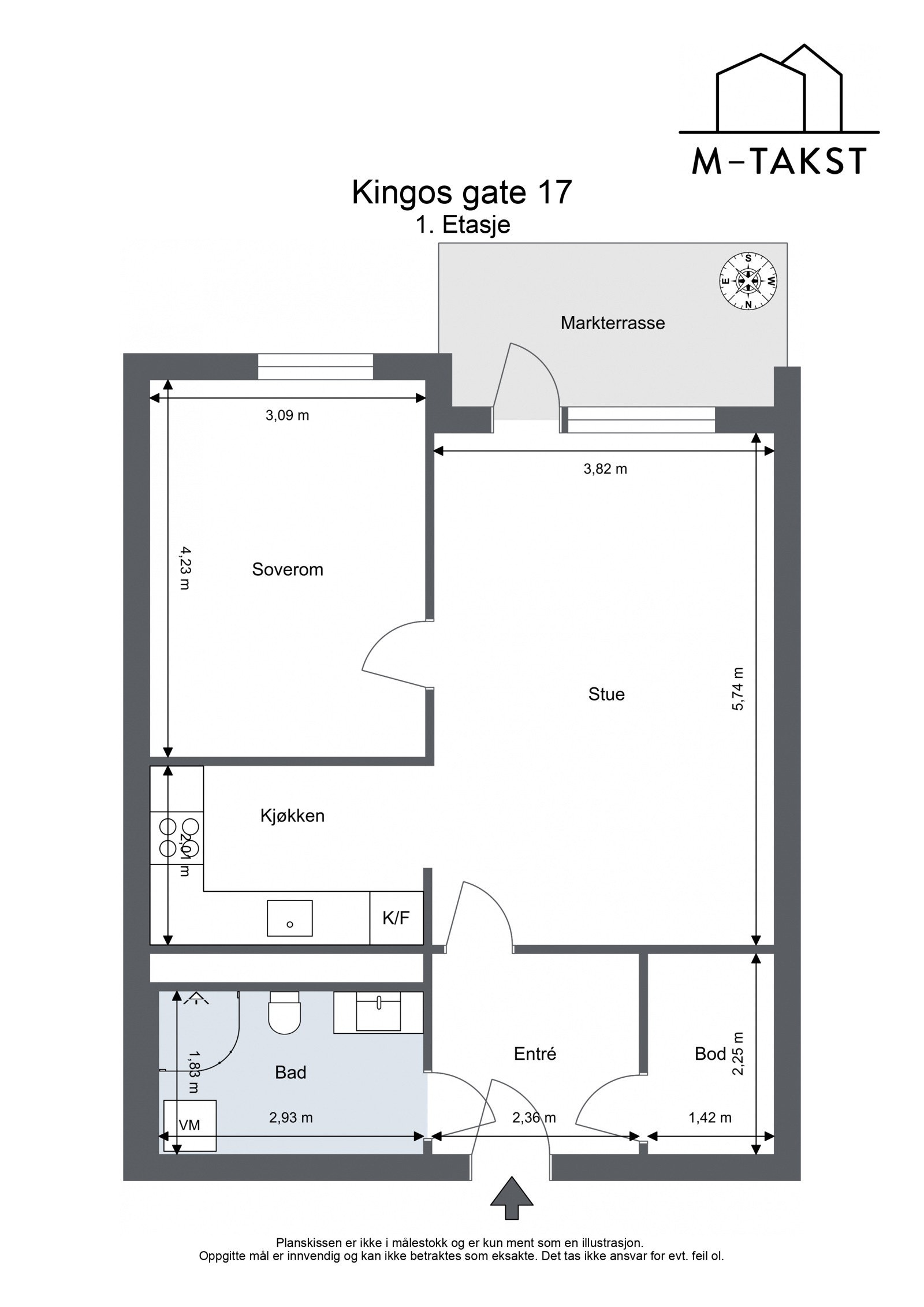 Kingos gate 17 - 1. Etasje Galleribilde