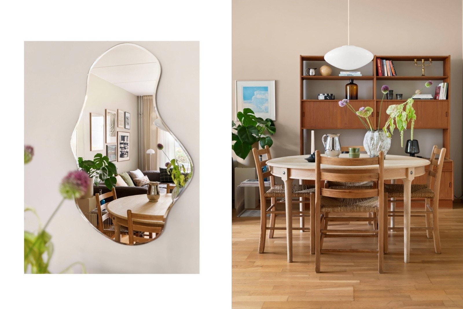 Stuen og kjøkkenet ligger i en åpen løsning med hverandre, men likevel på en måte som skaper to definerte soner Galleribilde