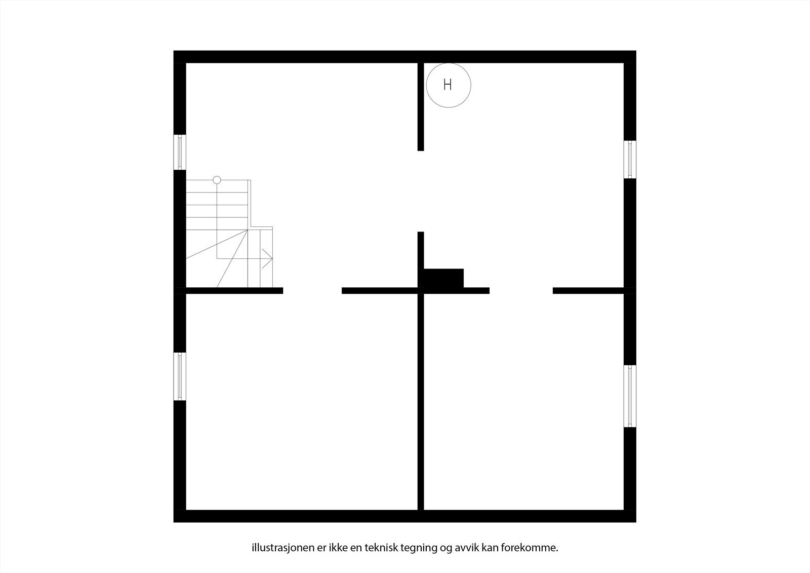 Plantegning kjeller. Galleribilde