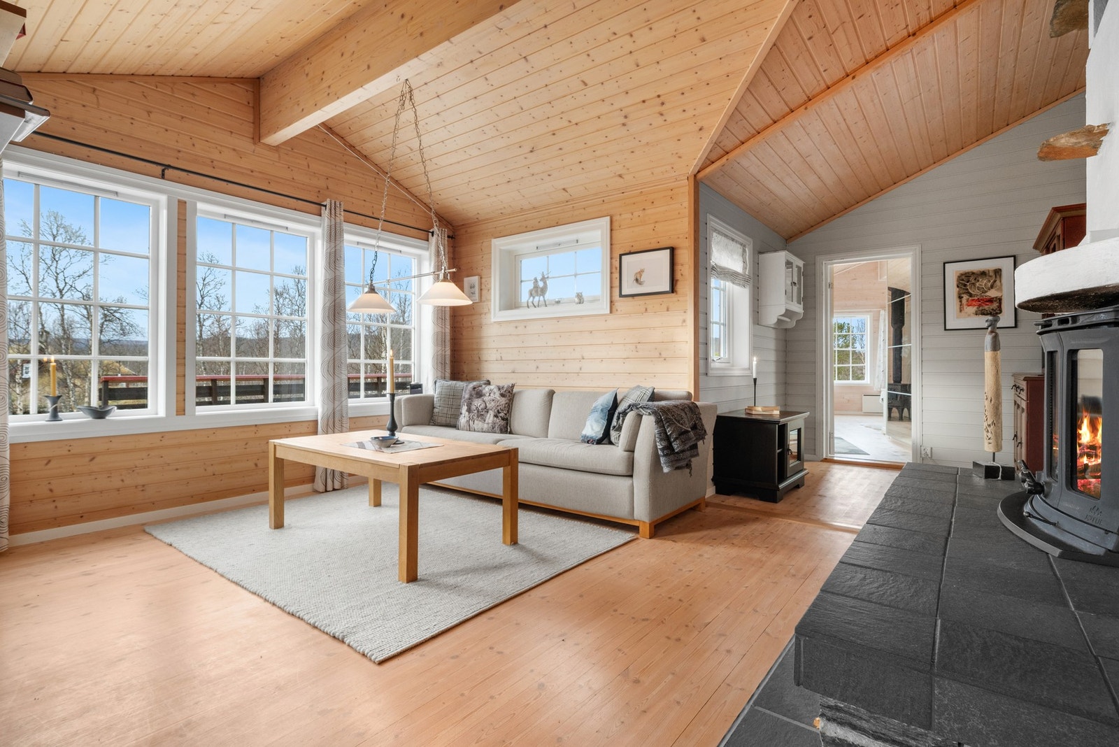 Hytta utgjør 80m² og har en god planløsning med god størrelse på alle rom. Galleribilde